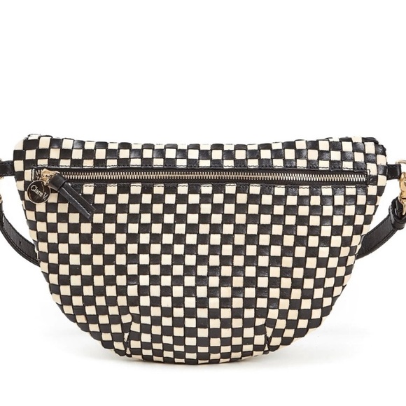 Clare V Handbags - Clare V Black and Cream Checkered Crossbody Belt Bag